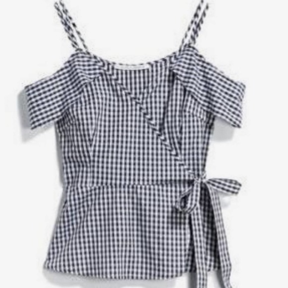 Collective Concepts Tops - Collective Concepts Gingham Wrap Top
